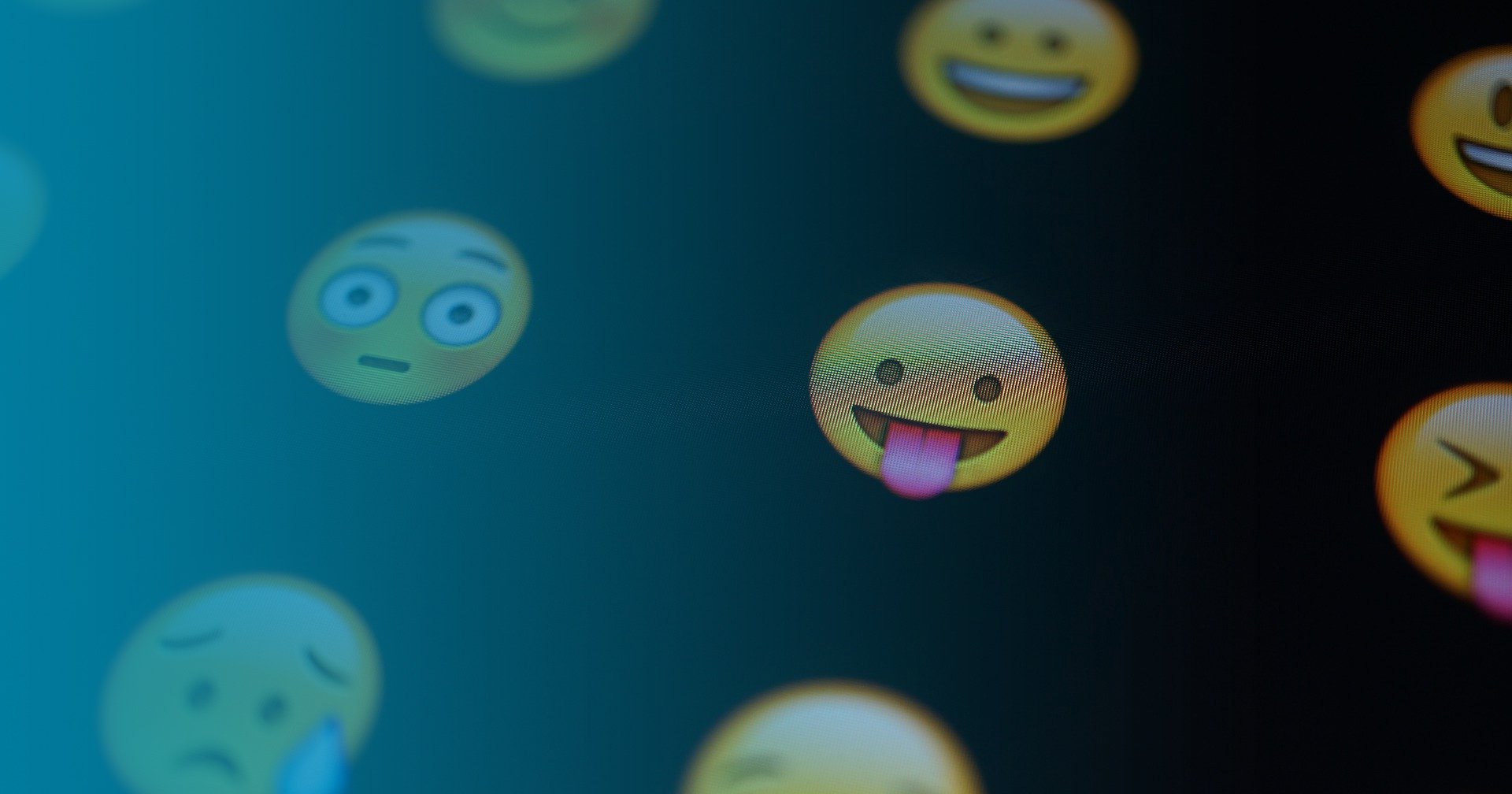 Emojis on a screen