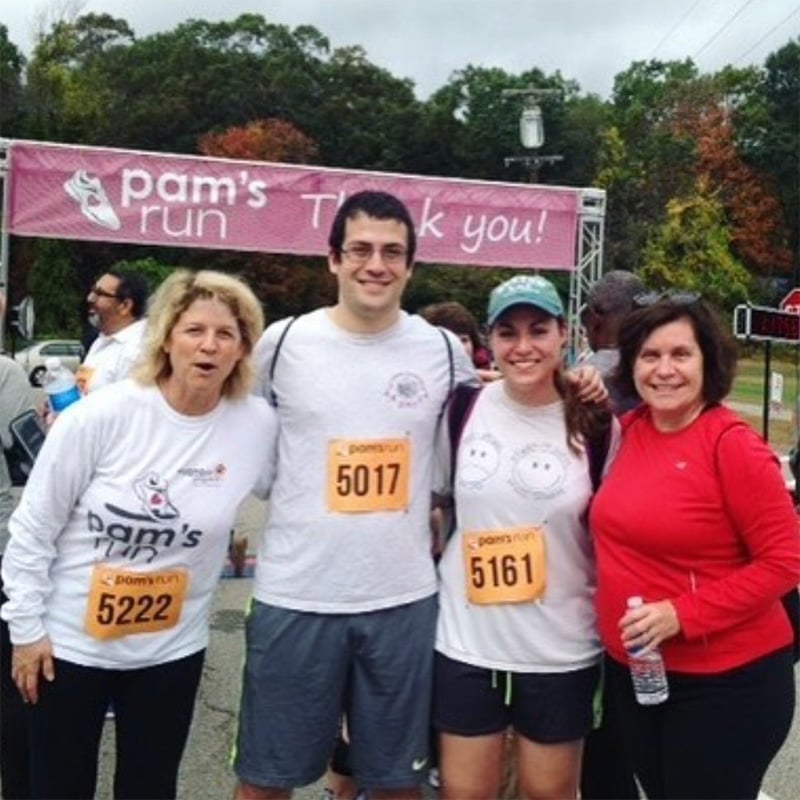 Coworkers participating in pams run